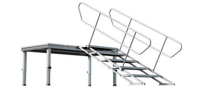 Trappe til scenepodie 60-100cm 4 trin - Billede 3